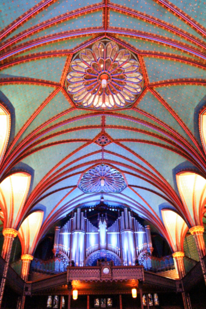 plafond basilique Notre Dame Montréal
